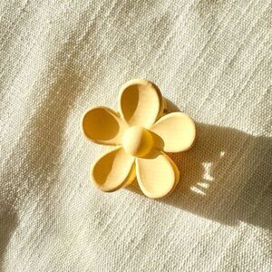 Yellow cute flower hair clip